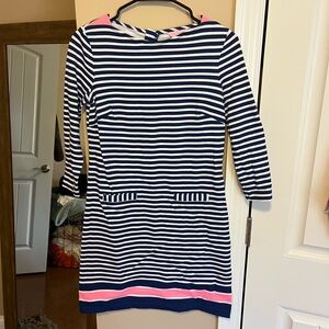 Lilly Pulitzer Navy and Pink Striped Dress